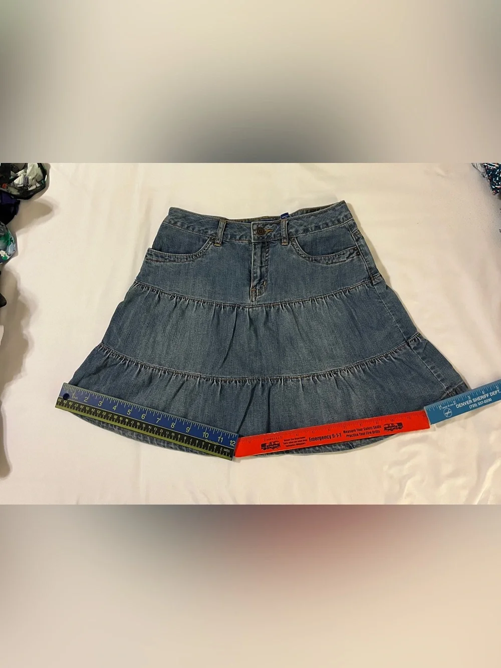 Limited Too Blue Tiered Denim Skirt